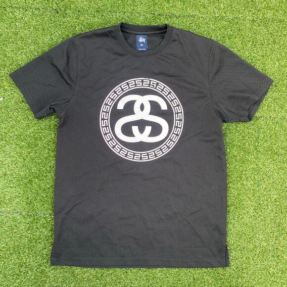 Stussy Logo Black Mesh Jersey Small - Picture 1 of 5